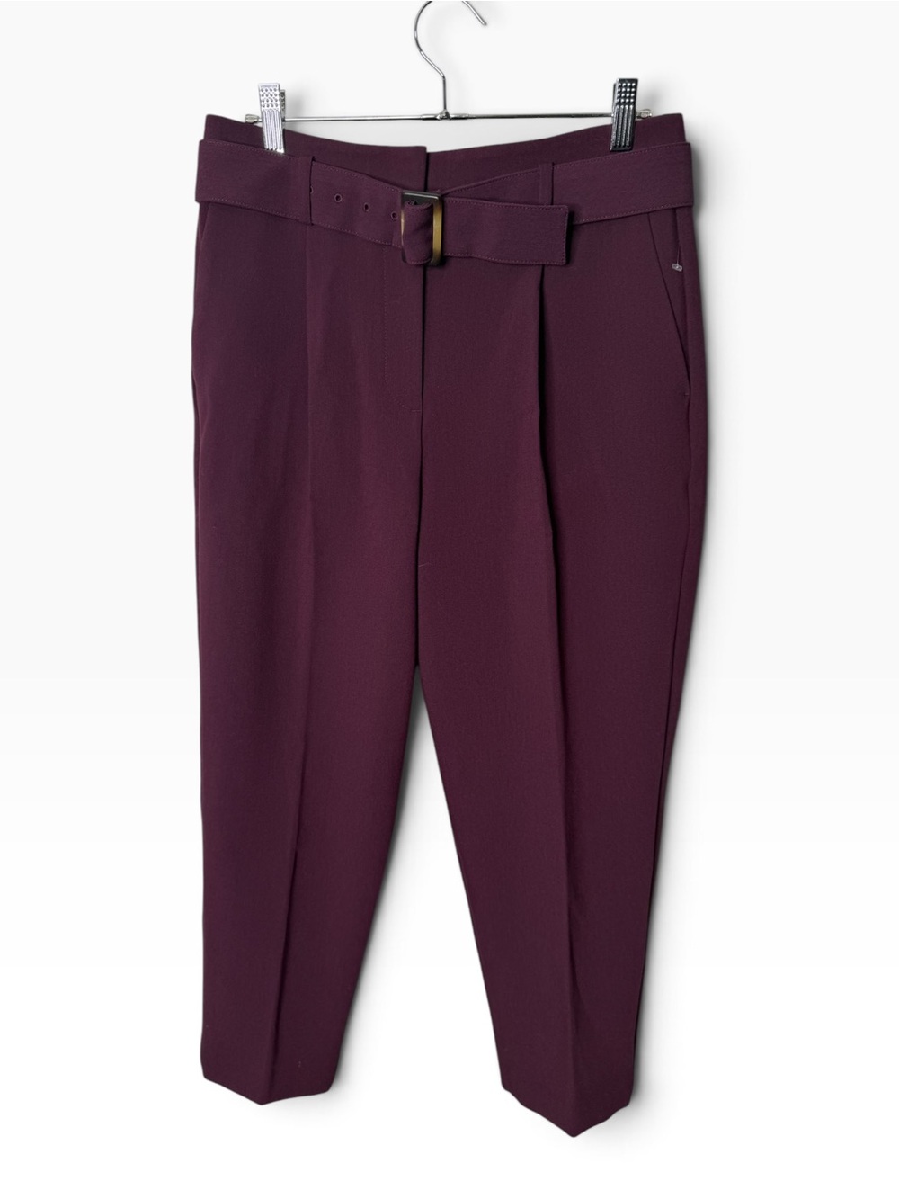 Ann Taylor Plum Purple Size 6P Belted Pants Trousers
